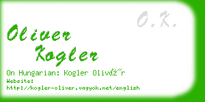 oliver kogler business card